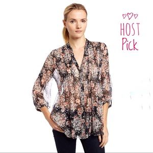 Joie - Watercolor Floral Martine Top in Granite